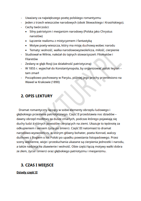 Podgląd Dziady część II, III